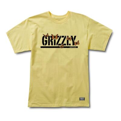 

Футболка с короткими рукавами Grizzly Griptape Monarch (масляная) с графическим рисунком, Butter
