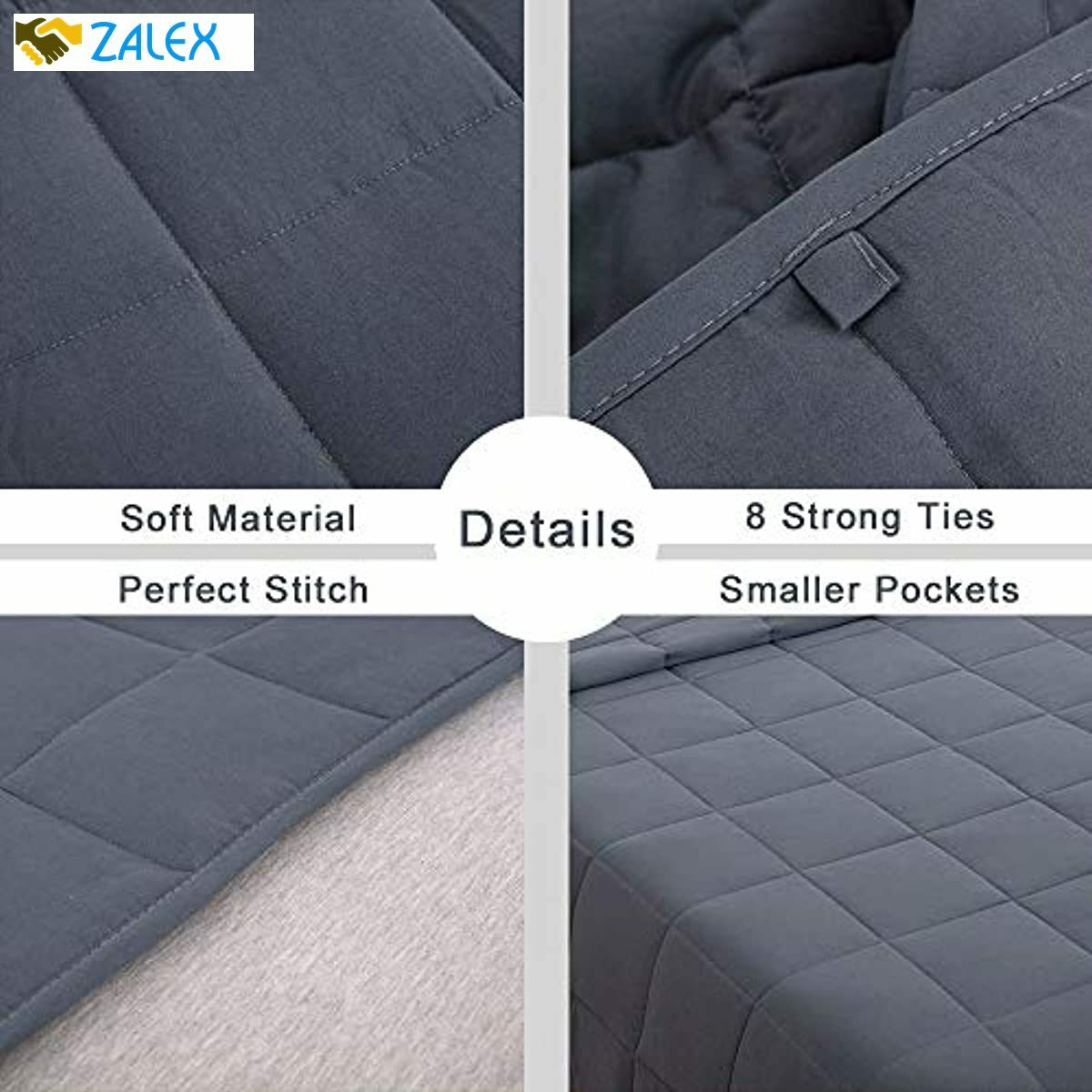 Smart Queen Cooling Weighted Blankets Adult 15 lbs 48"x 72" Twin Size