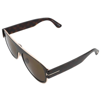 Pre-owned Tom Ford Lyle Brown Pilot Unisex Sunglasses Ft1074 51j 58 Ft1074 51j 58