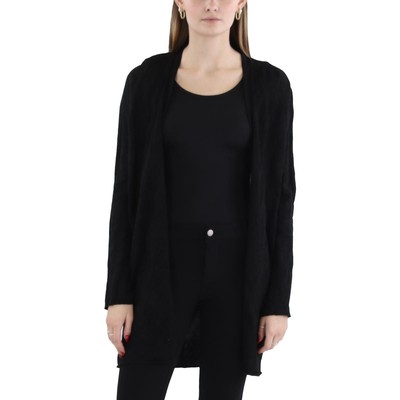 Женский черный вязаный свитер-кардиган с металлическим узором Eileen Fisher, топ XS BHFO 2562