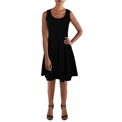 24seven Comfort Apparel Женское черное облегающее платье-клеш без рукавов S BHFO 8818
