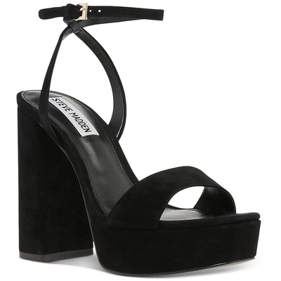 

Женские черные туфли на платформе Steve Madden Lessa 8, средние (B,M) BHFO 0542, Black suede