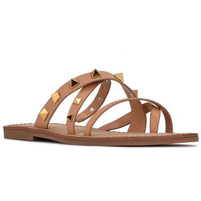 Женские шлепанцы Nine West Cerri из искусственной кожи с заклепками BHFO 4441