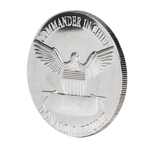 50PCS Donald J Trump 2020 Keep America Great Commander Silver Challenge Coin RF