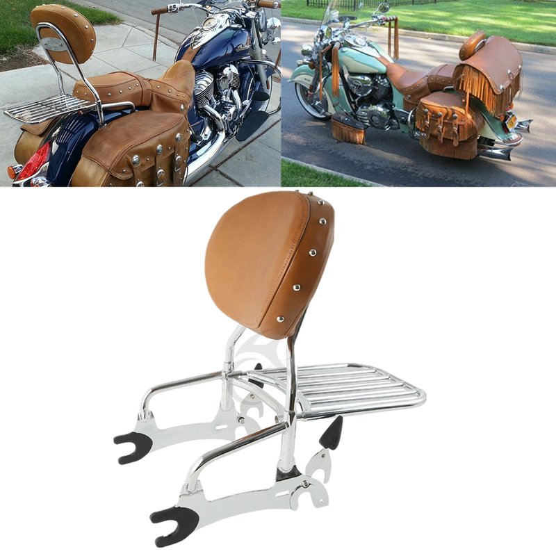 12" Backrest Sissy Bar with Luggage Rack For Indian Chief Classic 1418