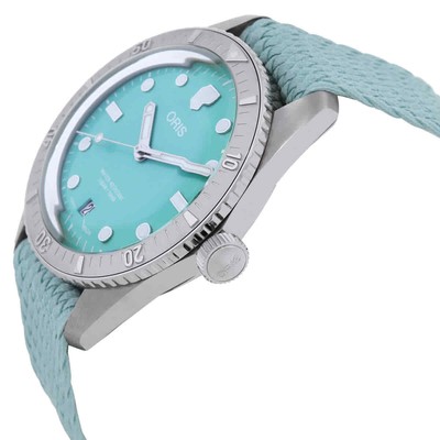 Pre-owned Oris Divers Sixty-five Automatic Green Dial Ladies Watch 01 733 7771