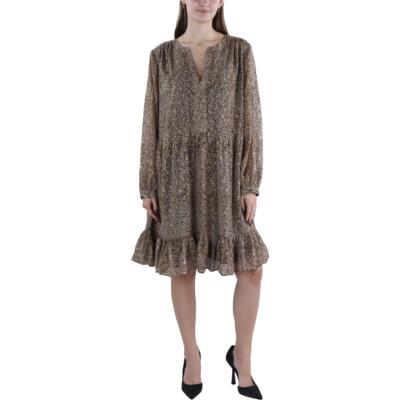 Женское вечернее платье-сорочка длиной до колена с животным принтом Vince Camuto Plus BHFO 9409