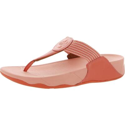 

Женские кожаные сандалии без шнуровки Fitflop Walkstar с Т-образным ремешком BHFO 2880, Sunshine coral, Walkstar