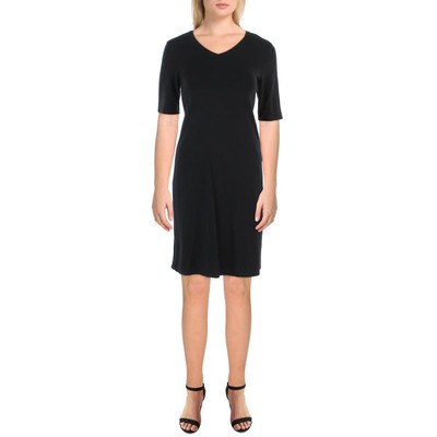 Женское короткое повседневное платье-футболка Eileen Fisher из черной тенсельной ткани M BHFO 6273