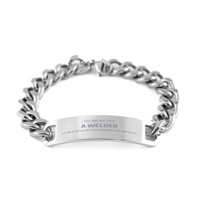 Cuban Chain Stainless Steel Bracelet, You Are Not Just Weld