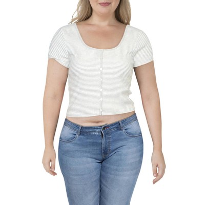 

Футболка Hippie Rose Womens в полоску в рубчик для юниоров BHFO 8249