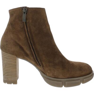 Pre-owned Paul Green Womens Samantha Suede Ankle Dressy Booties Shoes Bhfo 8887 In Toffee Soft Suede