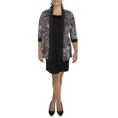 

Серый женский вязаный пиджак с принтом R-M Richards  BHFO 8717, Grey/black