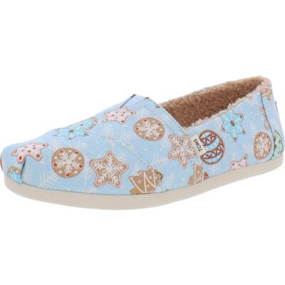 

Женские синие лоферы Toms NWT без шнуровки для дома 7 Medium (B,M) BHFO 6822, Baby blue glitter sugar cookies print, NWT