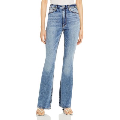 Женские джинсы-клеш из эластичного денима Casey Blue с высокой посадкой Rag & Bone 25 BHFO 5891
