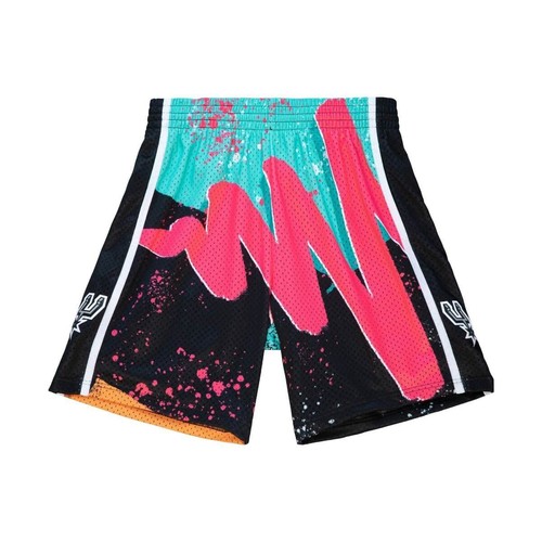 

Мужские ШОРТЫ NBA HYPER HOOPS SWINGMAN Mitchell - Ness - SAN ANTONIO SPURS 1998, Black/pink