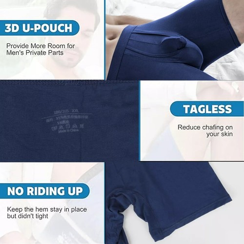 2 PCS Men Underwear Separate Penis Ball Pouch Comfortable Boxer Shorts Briefs US