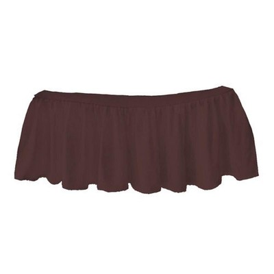 Solid Ruffled Round Crib Skirt, Brown