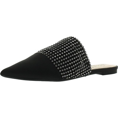 

Jewel Badgley Mischka Женские черные мюли на плоской подошве Felina 9,5 Medium (B,M) BHFO 9070, Black satin