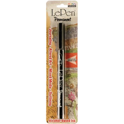 Uchida Le Pen Permanent Extra Fine Point Carded-Black, U4210C-1