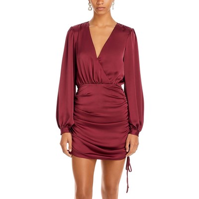 Короткое коктейльное мини-платье Ramy Brook Womens Foxy фиолетового цвета с рюшами 00 BHFO 3954