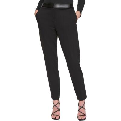 DKNY Womens Mid-Rise Mixed Media Business Ankle Pants BHFO 1540