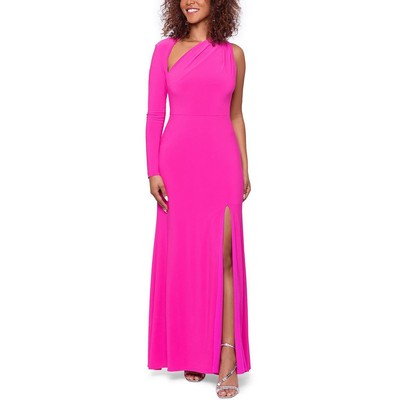 Женское розовое вязаное вечернее платье на одно плечо Betsy & Adam, 6 BHFO 0177
