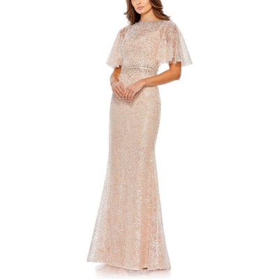 Женское вечернее платье Mac Duggal с розовыми украшениями, 6 BHFO 1910