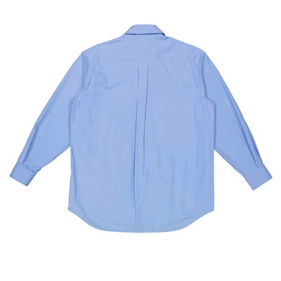 Pre-owned Burberry Ladies Vivid Cobalt Silk Pleated Shirt In Blue