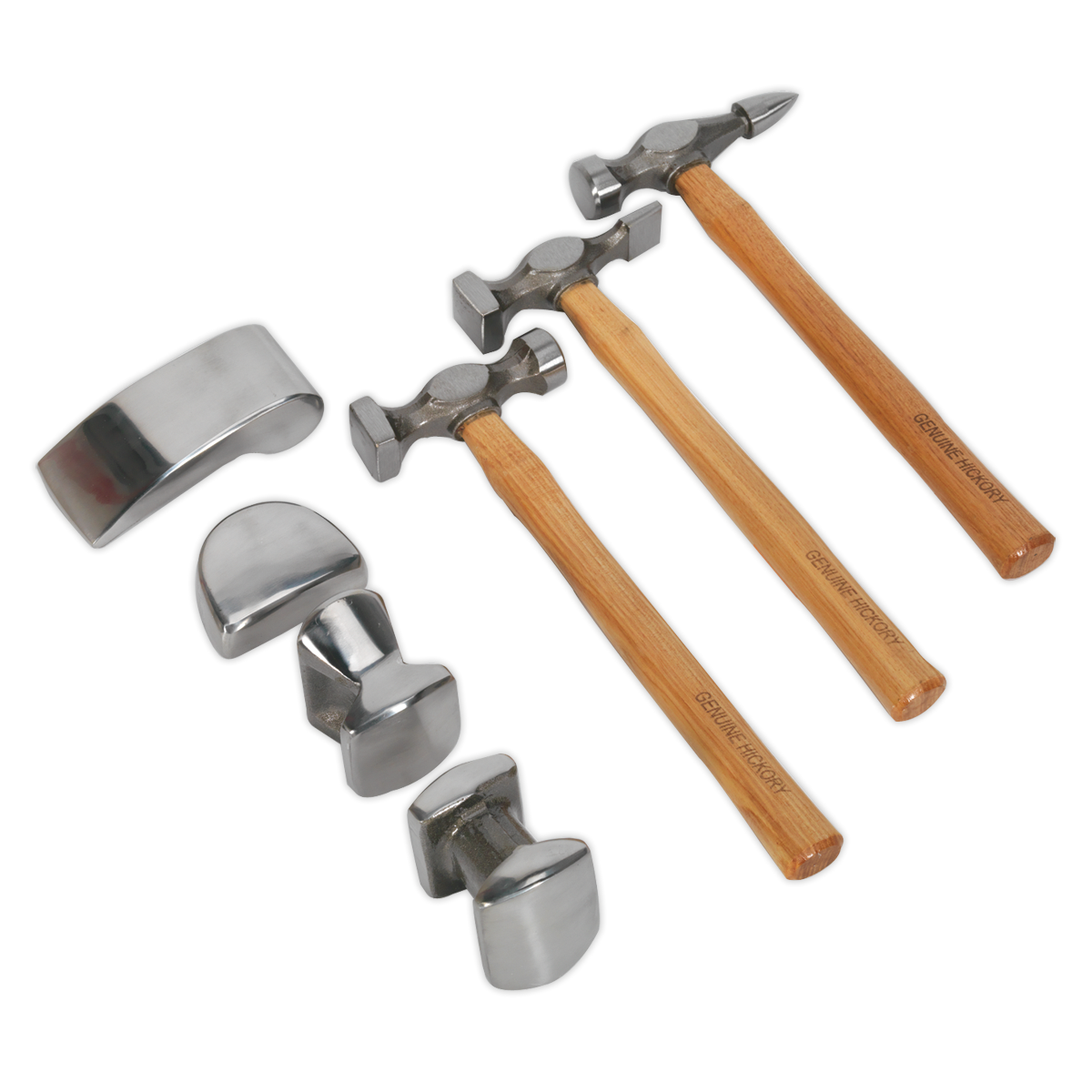 New Boxed Panel Beating Bodywork Tools Hammers Picks Dollies Hickory