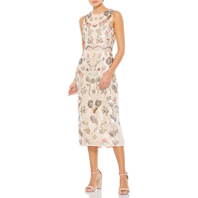 

Женское розовое шифоновое платье Mac Duggal для коктейлей и вечеринок  BHFO 0609, Multi