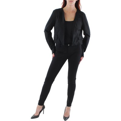 

Женский костюм цвета морской волны, деловой пиджак с открытым передом, куртка BHFO 4879, Черный