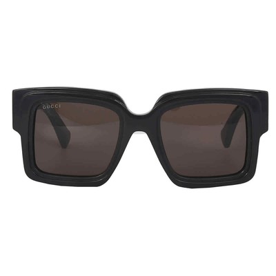 Pre-owned Gucci Brown Rectangular Ladies Sunglasses Gg1307s 001 51 Gg1307s 001 51