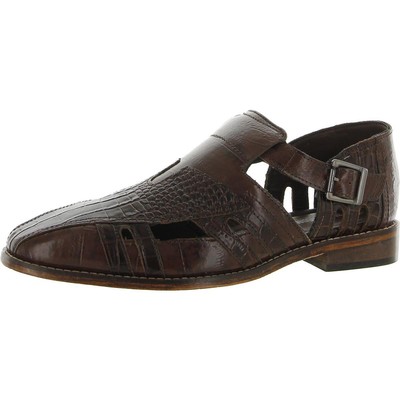 

Мужские коричневые кожаные сандалии с ремешками Calvino Stacy Adams 10 Medium (D) BHFO 9317, Cognac