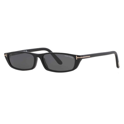 Pre-owned Tom Ford Alejandro Smoke Rectangular Unisex Sunglasses Ft1058 01a 59 In Gray