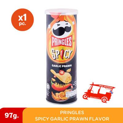 PRINGLES POTATO CHIPS SPICY GARLIC PRAWN FLAVOR THAI SNACK POTATO CRISPS 97G
