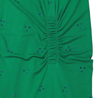 Pre-owned Atlein Ladies Gather Front Midi Dress In Green