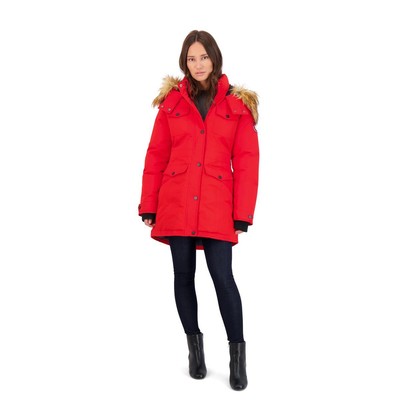 

Женская красная парка из искусственного меха Canada Weather Gear, верхняя одежда  BHFO 9626, Красный