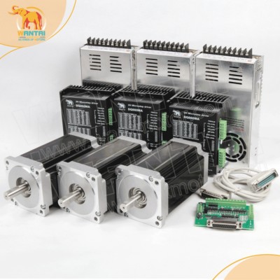 (USA ship) Wantai CNC kit-3Axis Nema34 Stepper Motor 1700OZ-In,6A&Driver DQ860MA