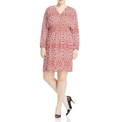 

Foxcroft Женское повседневное платье с длинным рукавом и присборенной талией с принтом, плюс BHFO 4703, Ruby red