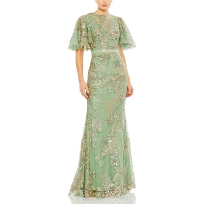 Женское вечернее платье Mac Duggal с вышивкой и украшениями BHFO 3736
