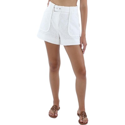 

Женские повседневные шорты с белыми люверсами Derek Lam 10 Crosby Monterey  BHFO 1478, Белый, Monterey