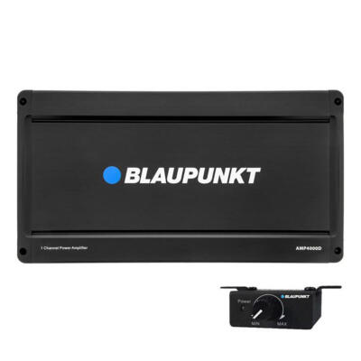 Blaupunkt AMP4000D 4000 Watts Max Monoblock Class D Car Amplifier w/ Bass Remote