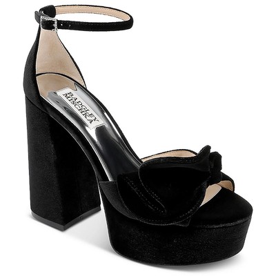 Женский черный ремешок на щиколотке на платформе Badgley Mischka 9 Medium (B,M) BHFO 3686