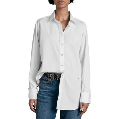 Женская белая хлопковая рубашка Diana Rag & Bone на пуговицах S BHFO 5623