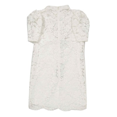 Pre-owned Marc Jacobs White Floral Lace Mini Dress, Brand Size 0