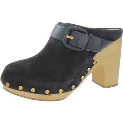 Женские черные замшевые сабо Veronica Beard Dacey 9.5 Medium (B,M) BHFO 8489