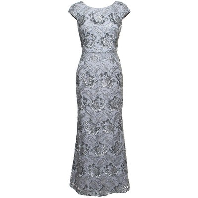 

Alex Evenings Женское серое вечернее платье макси с блестками Petites  BHFO 2453, Charcoal