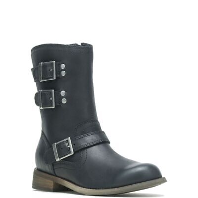 Pre-owned Harley-davidson Women's 7" Dorilee Engineer Riding Boot Black - D84751