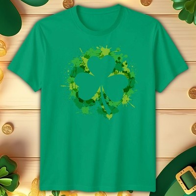 Herren Damen Splash lustiges St Patricks Day T-Shirt Tee Irish Paddys...